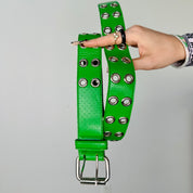Emerald Green Grommet Belt