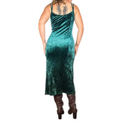 Legatte Italian Crushed Velvet Midi Dress (L)