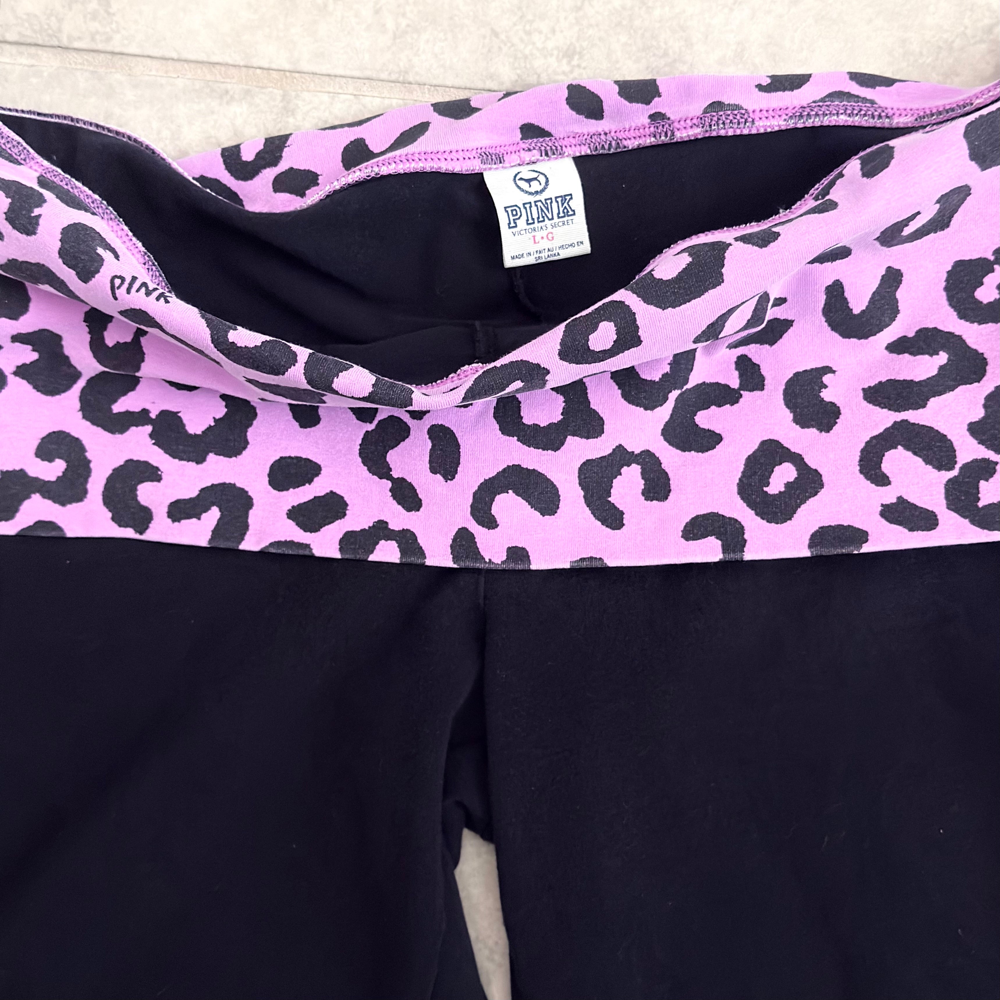 Y2K Victoria's Secret PINK foldover yoga capris (L)