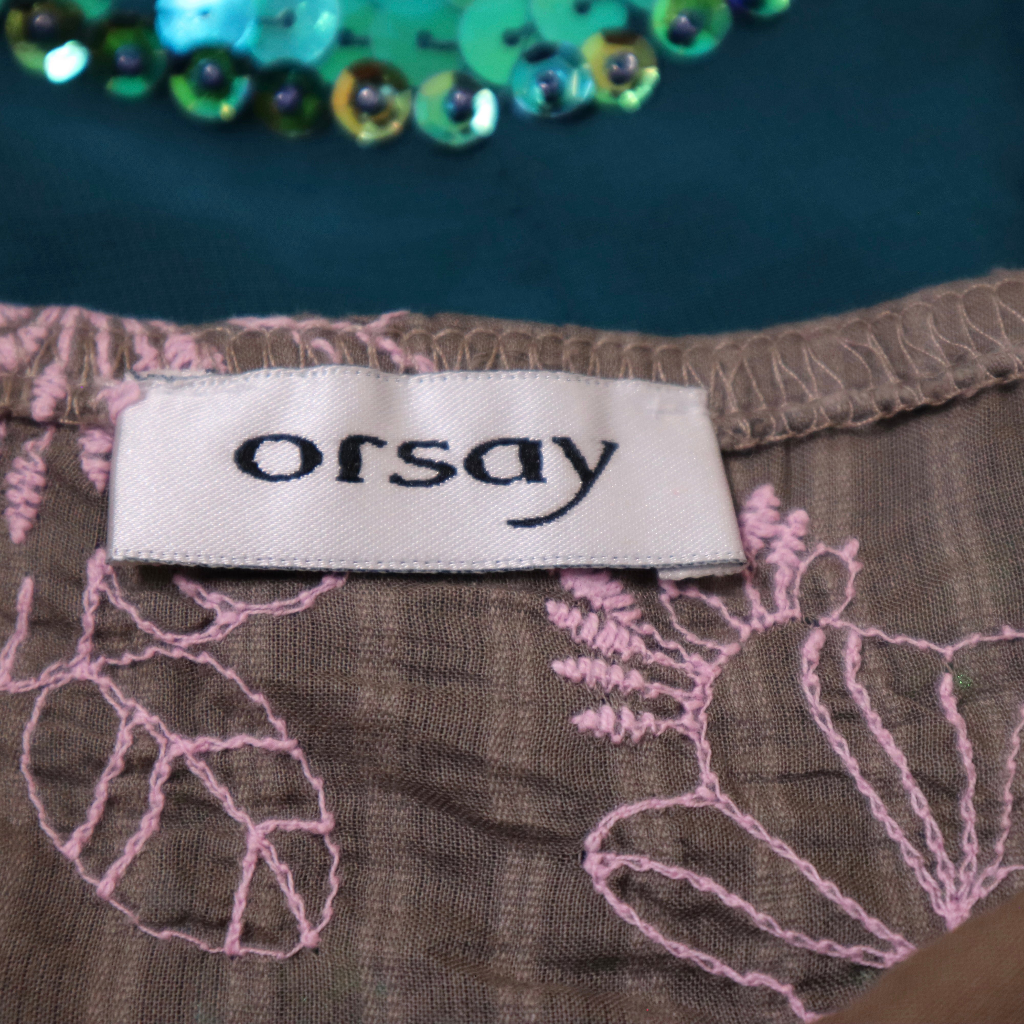 Y2K Embroidered Pink Flower Camisole (S/M)