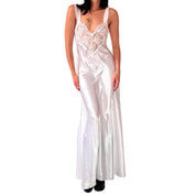 80s White Satin Slip (S)