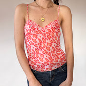 Y2K Pink Leopard Cami (S/M)