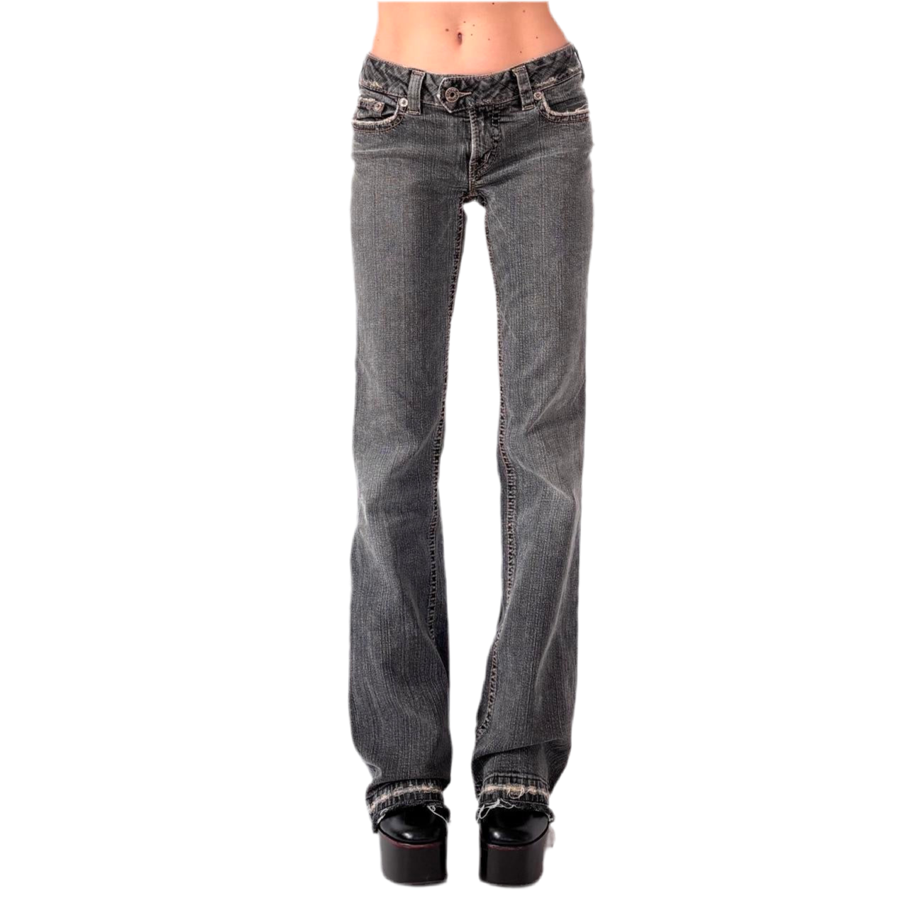 Y2K Low Rise Bootcut Jeans (XS/S)