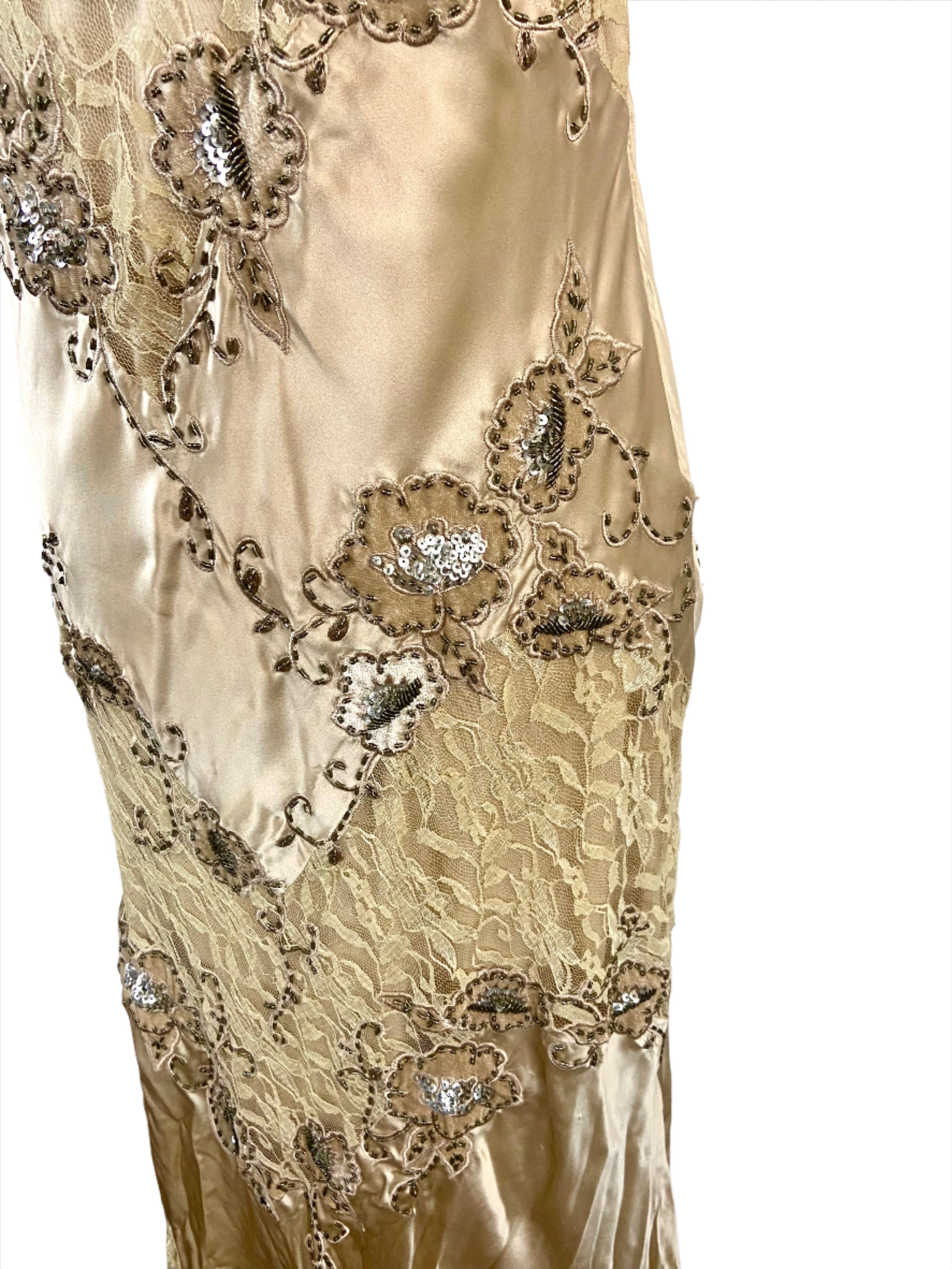 Cache Satin Gold A-line Dress