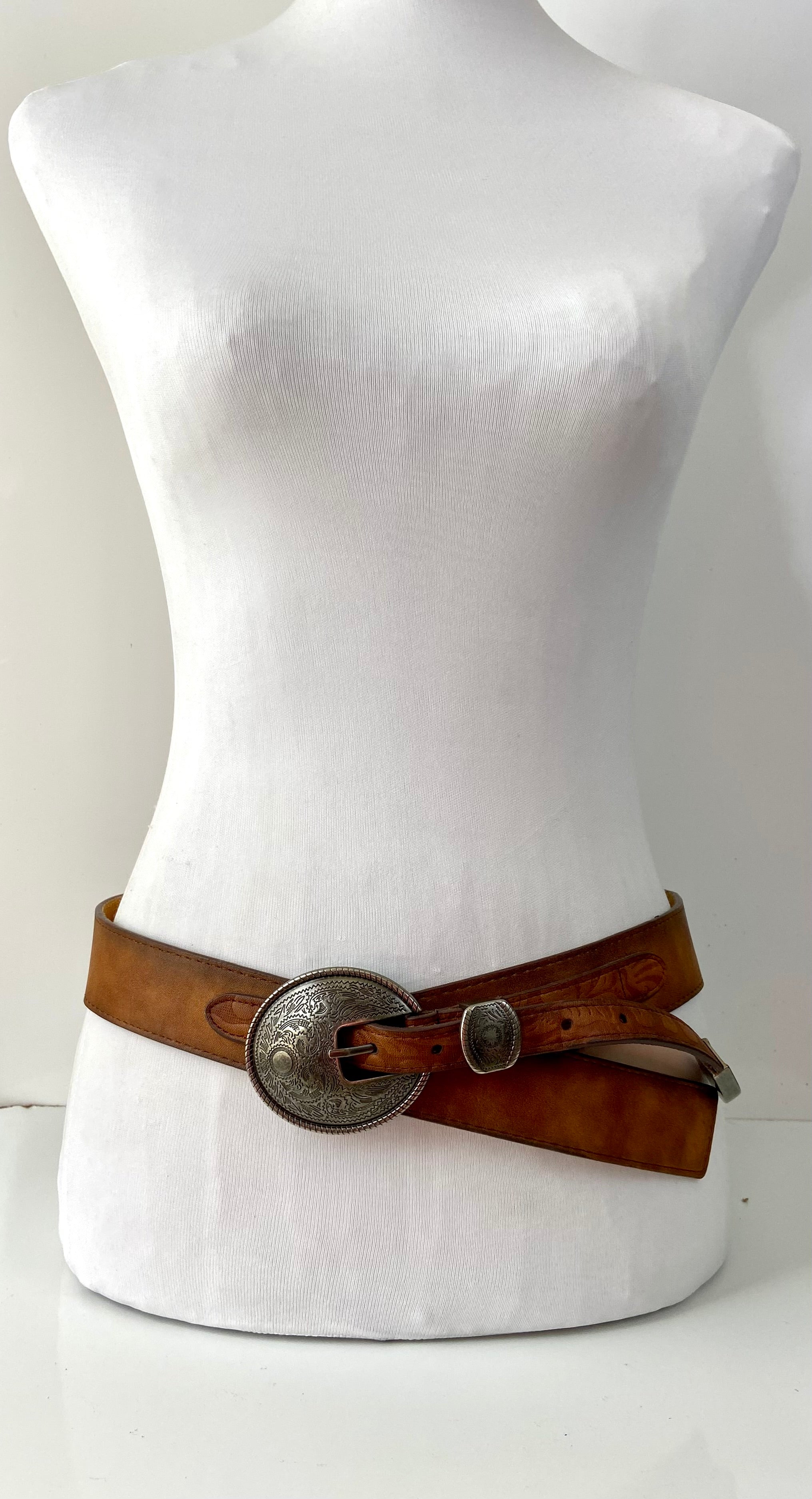 Brown leather belt