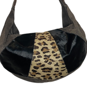 Vintage Suede Pony Hair Slouch Bag