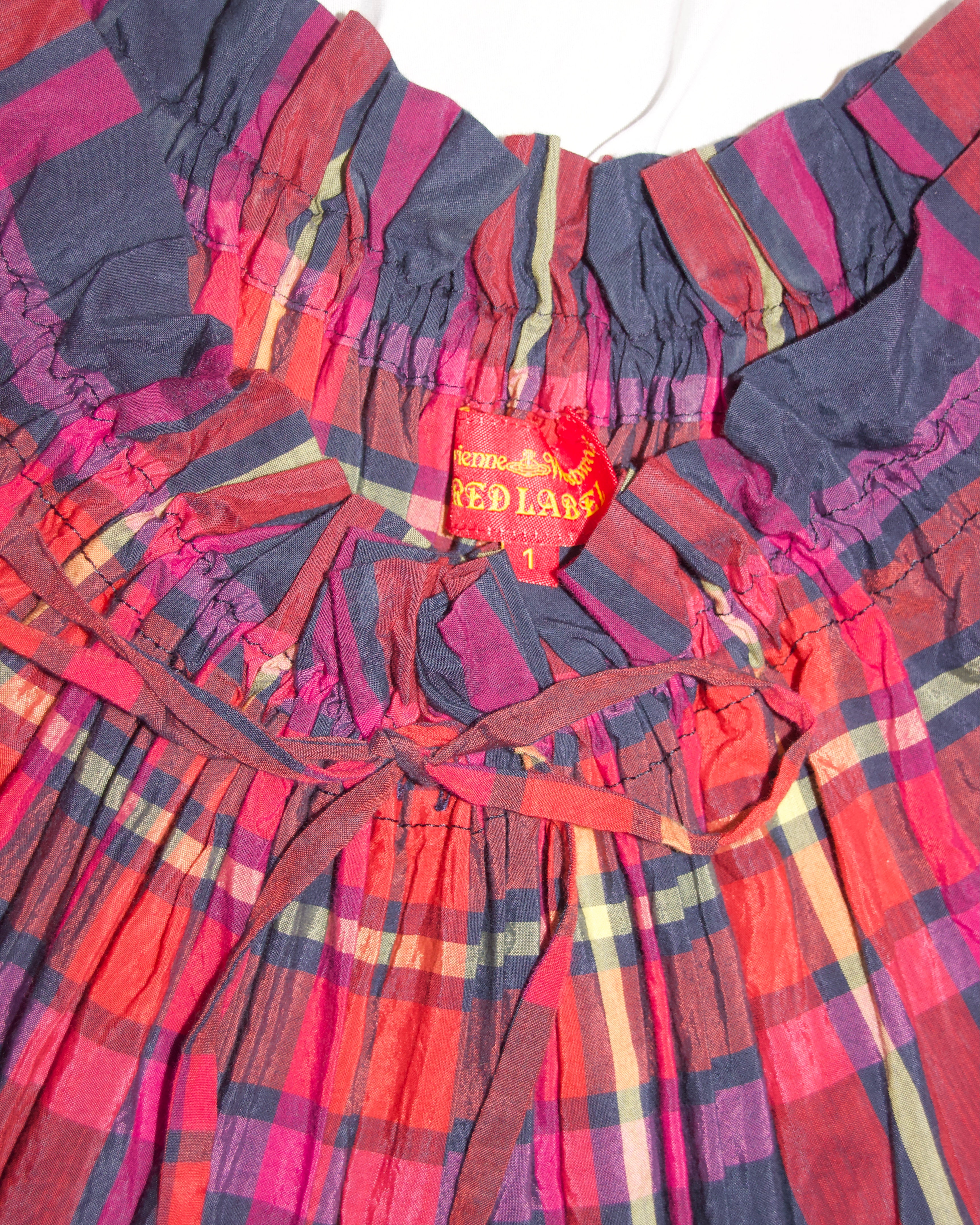00s Vivienne Westwood Plaid Mini Dress (XXS/XS)