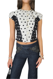 Polka Dot Blouse (XS)