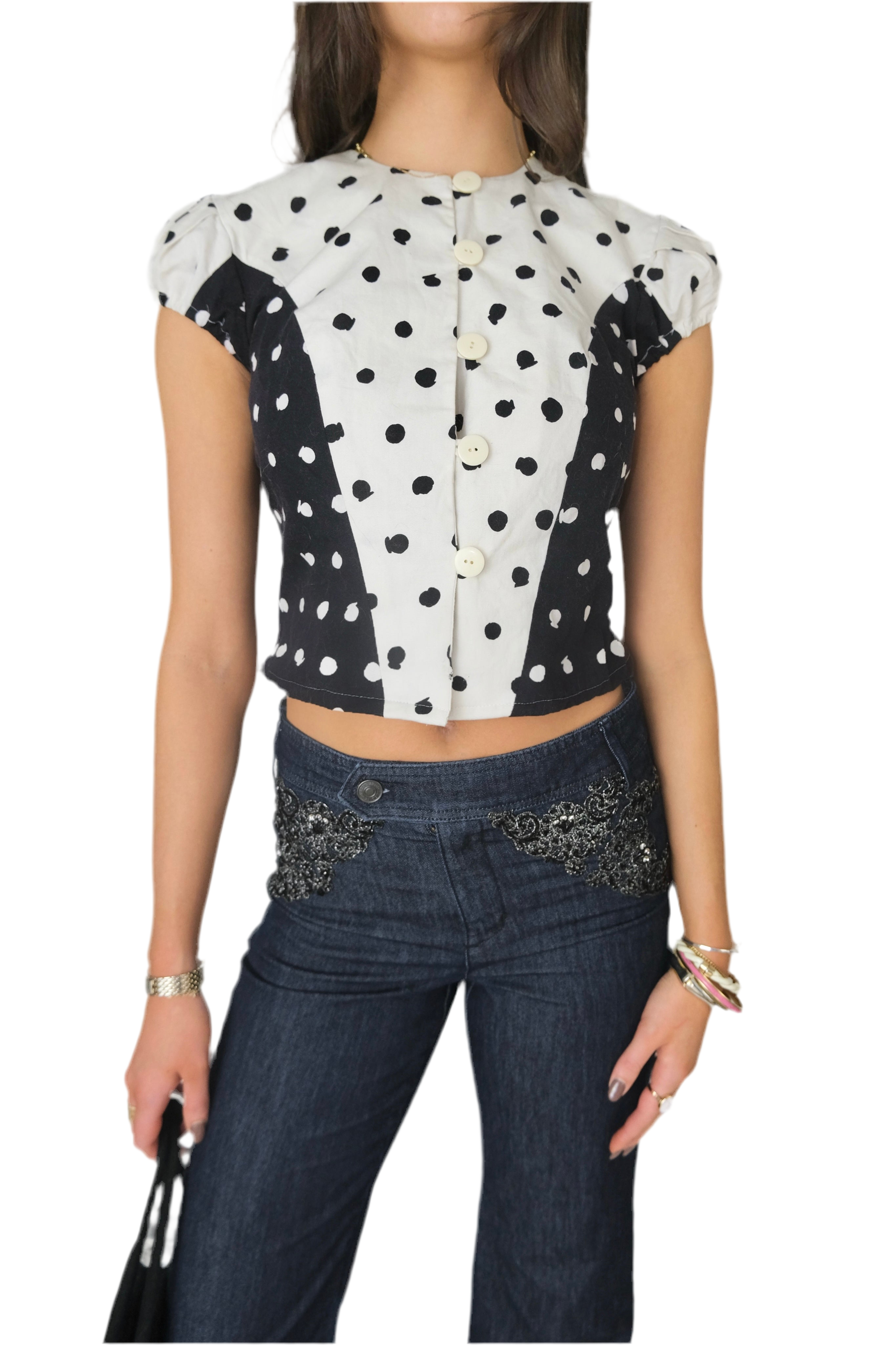 Polka Dot Blouse (XS)