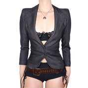 Y2K Sexy Corset Lace Up Blazer (S) 