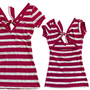 Vtg hollister striped open back top (S/M)