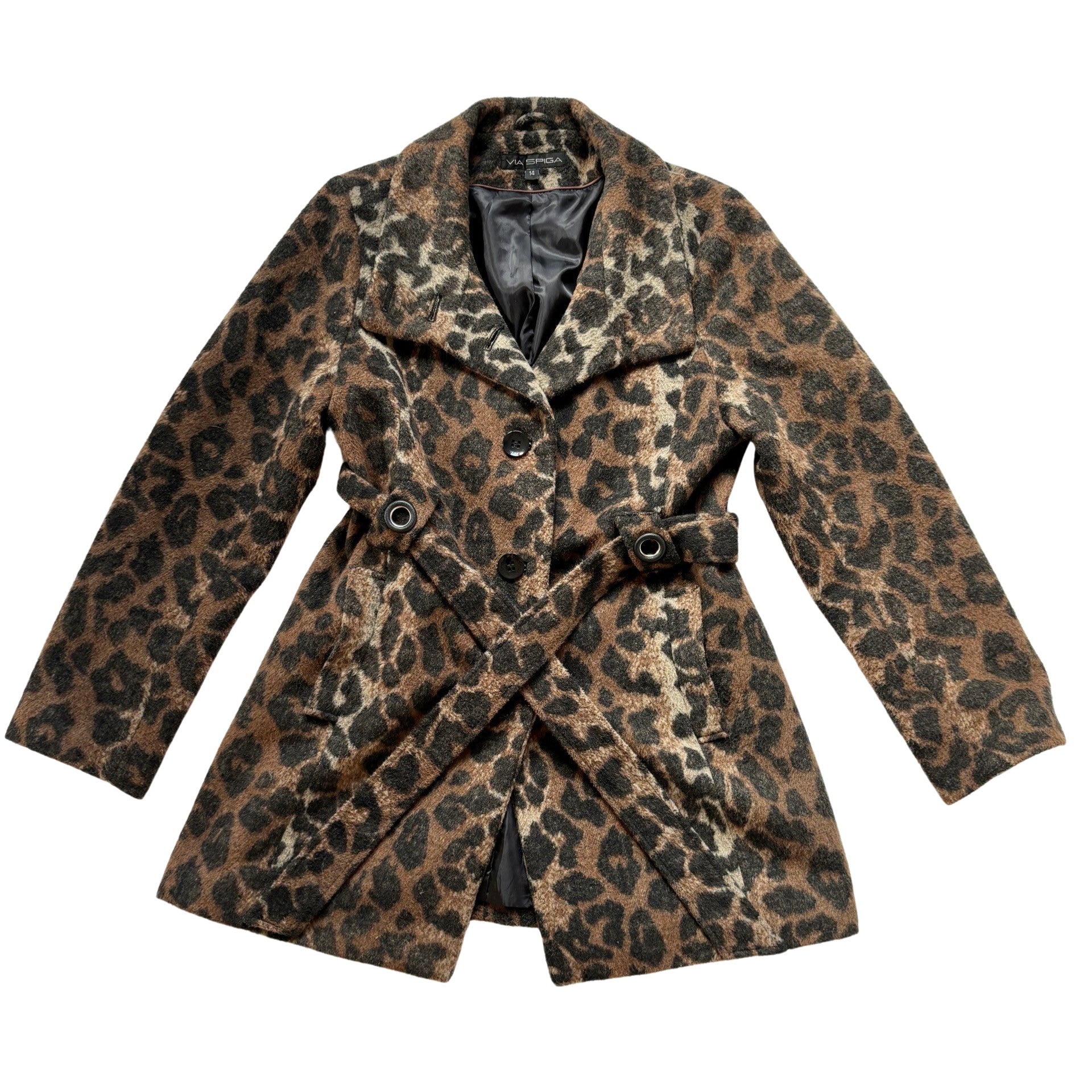 Via Spiga Leopard Coat (L)