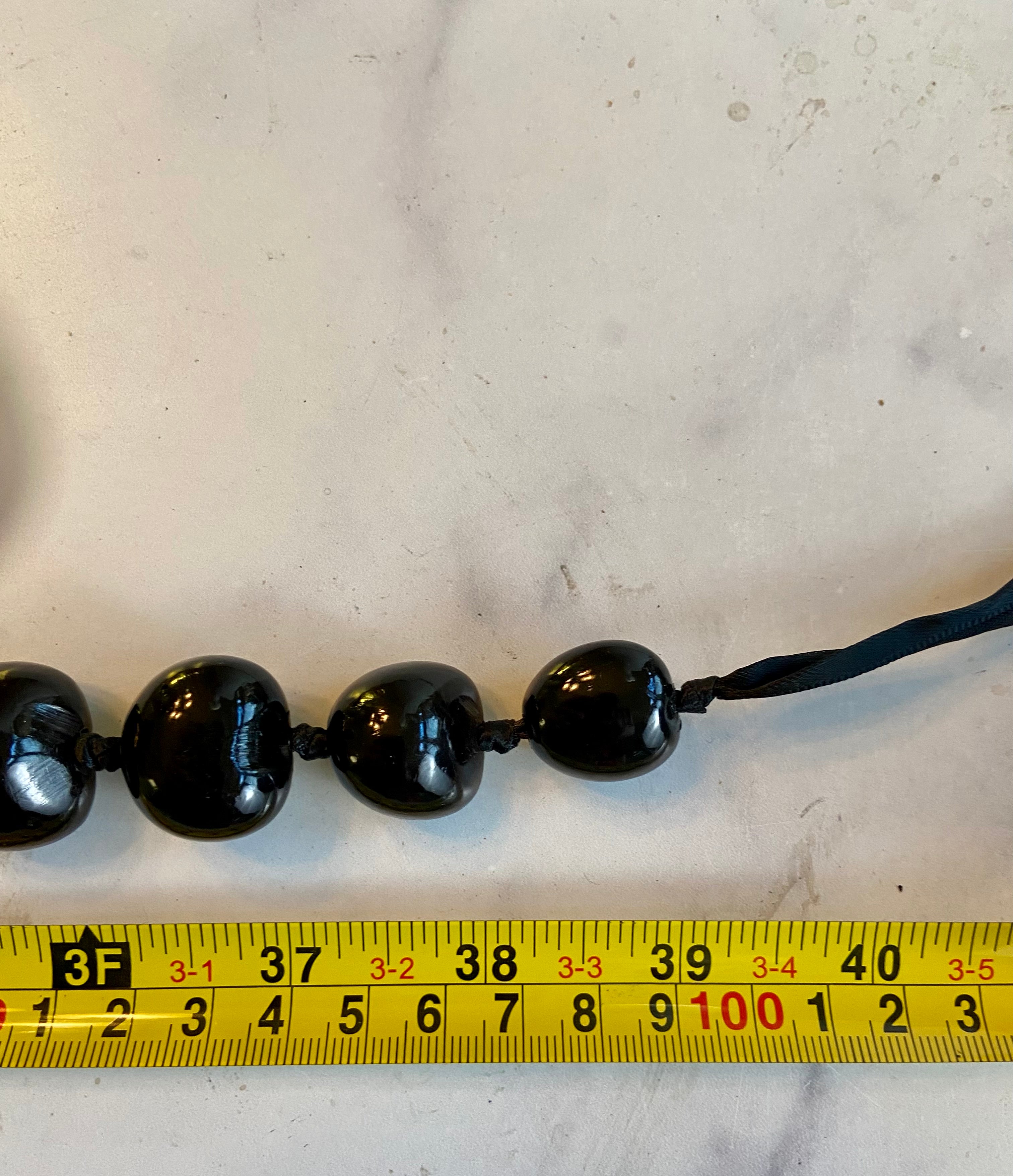 Fluffy black flower belt/ choker