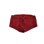 Red Zip Crucifix Hot Pants (M)