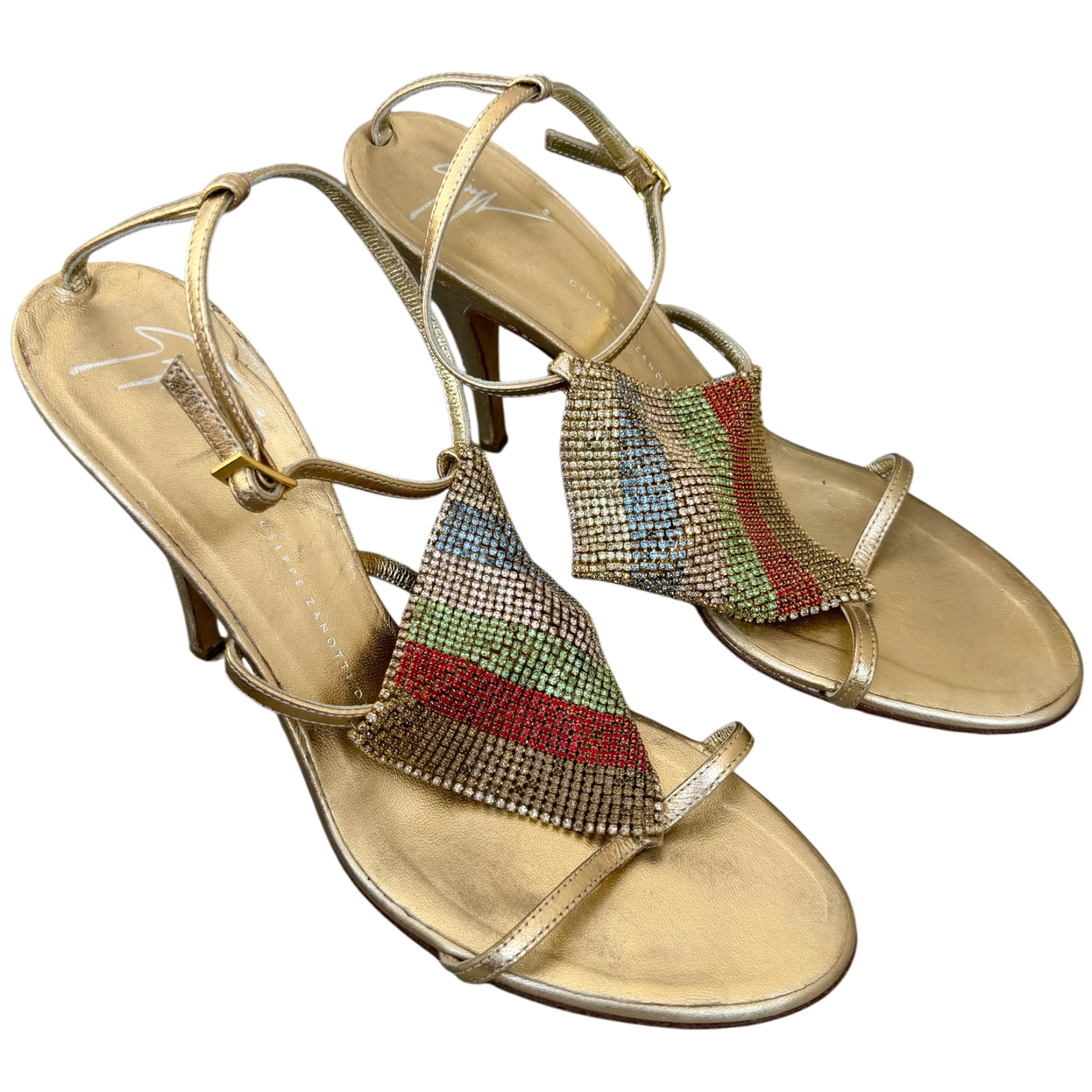 Giuseppe Zanotti Crystal Rainbow Heels (8.5)