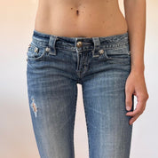 Y2K Low Rise Miss Me Jeans (XXS)