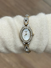 Crystal Stacked Pearl Watch