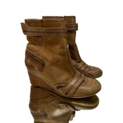 Vintage Fly Leather Wedge Ankle Boots ( US 7-7.5)