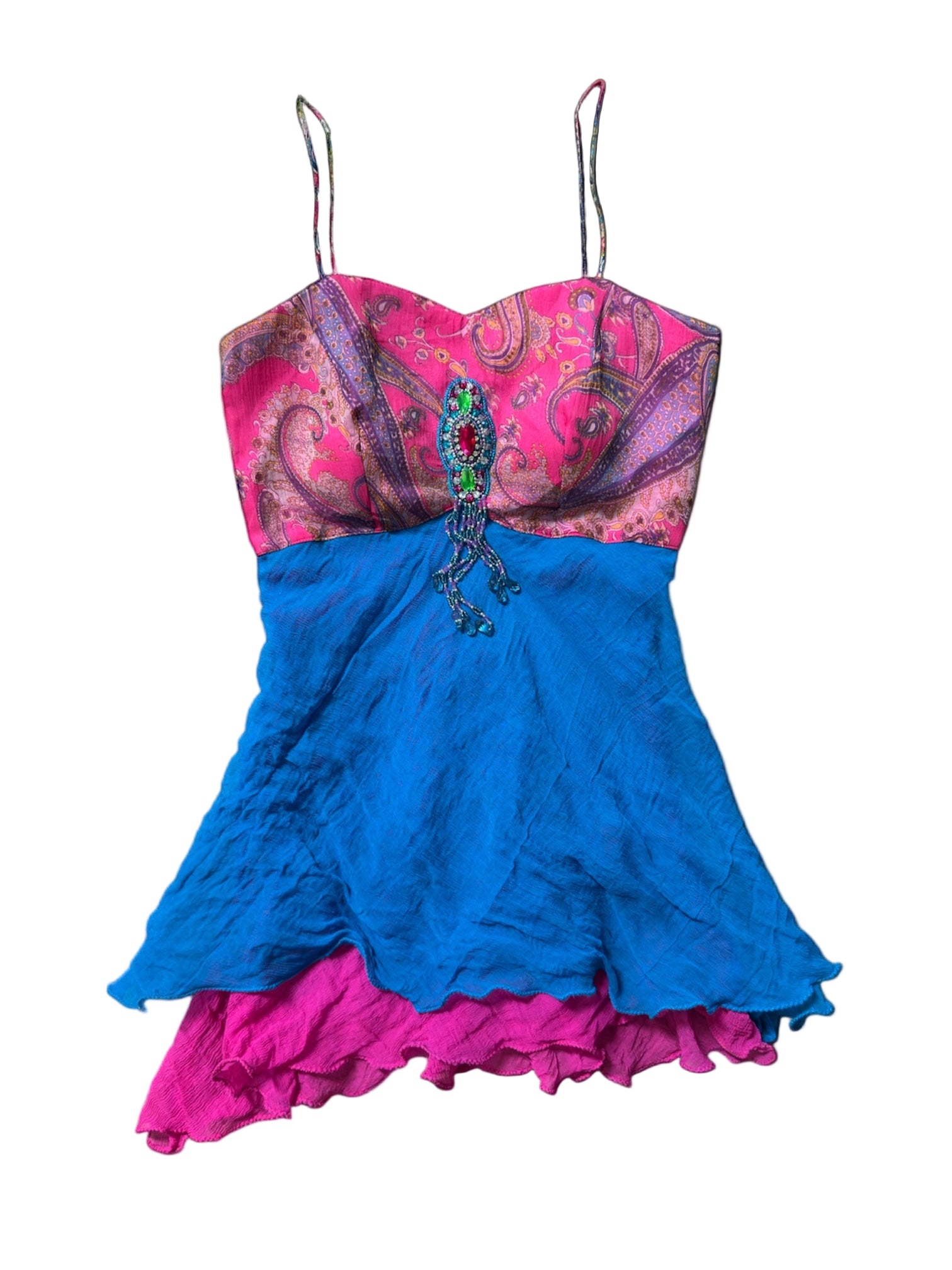 Beaded indie fairy cami top (XS)