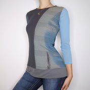 Y2K COP COPINE Graphic Mesh Long Sleeve Top (M)