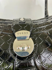 Y2K black leather Guess bag