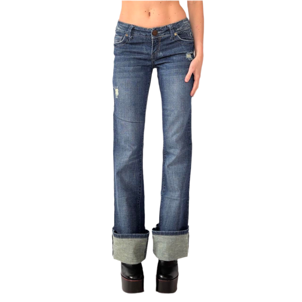Y2K Low Rise Flare Jeans (S)