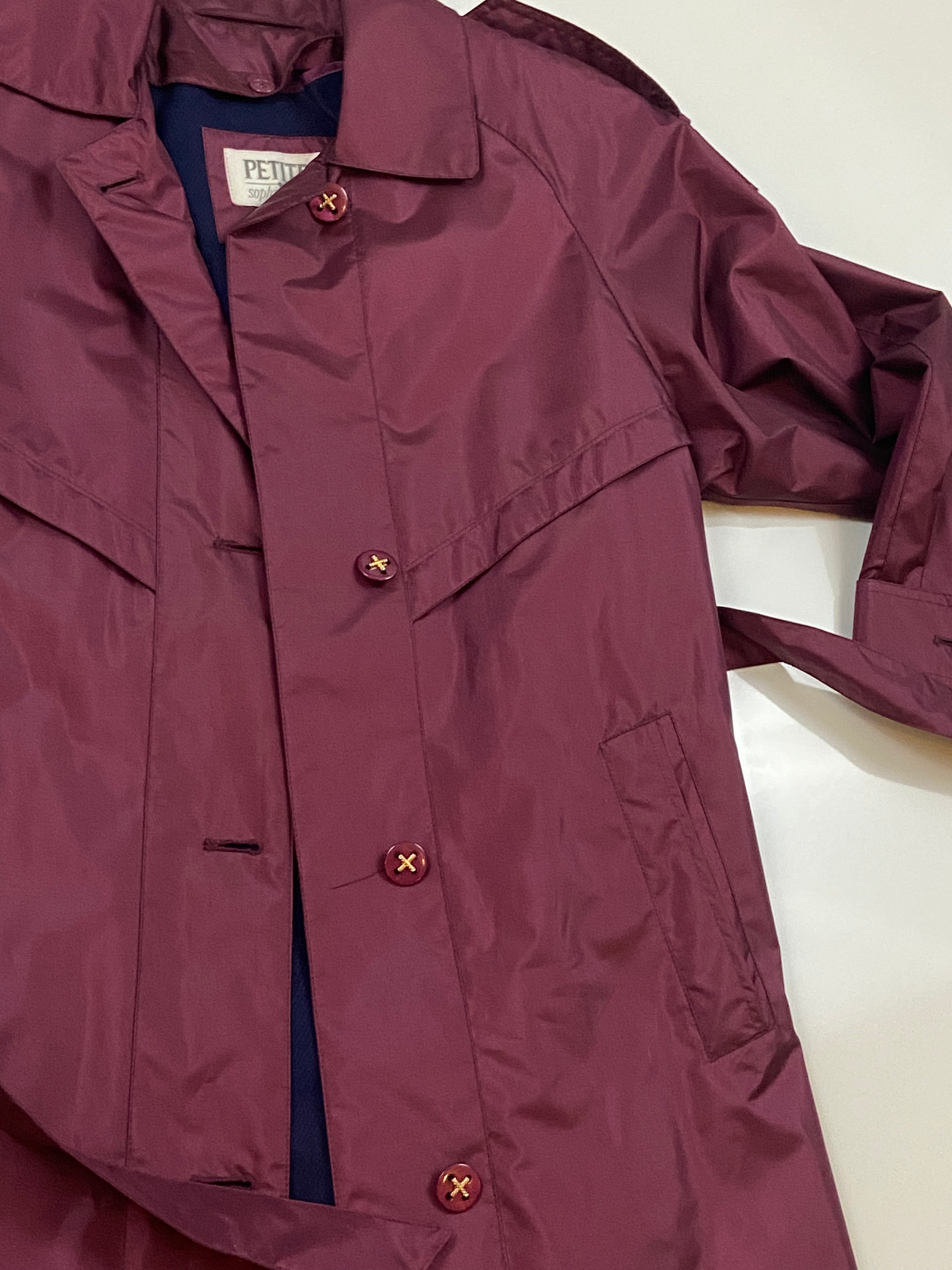 Vintage Petite Sophisticate
Raincoat Trench Jacket Women 90's