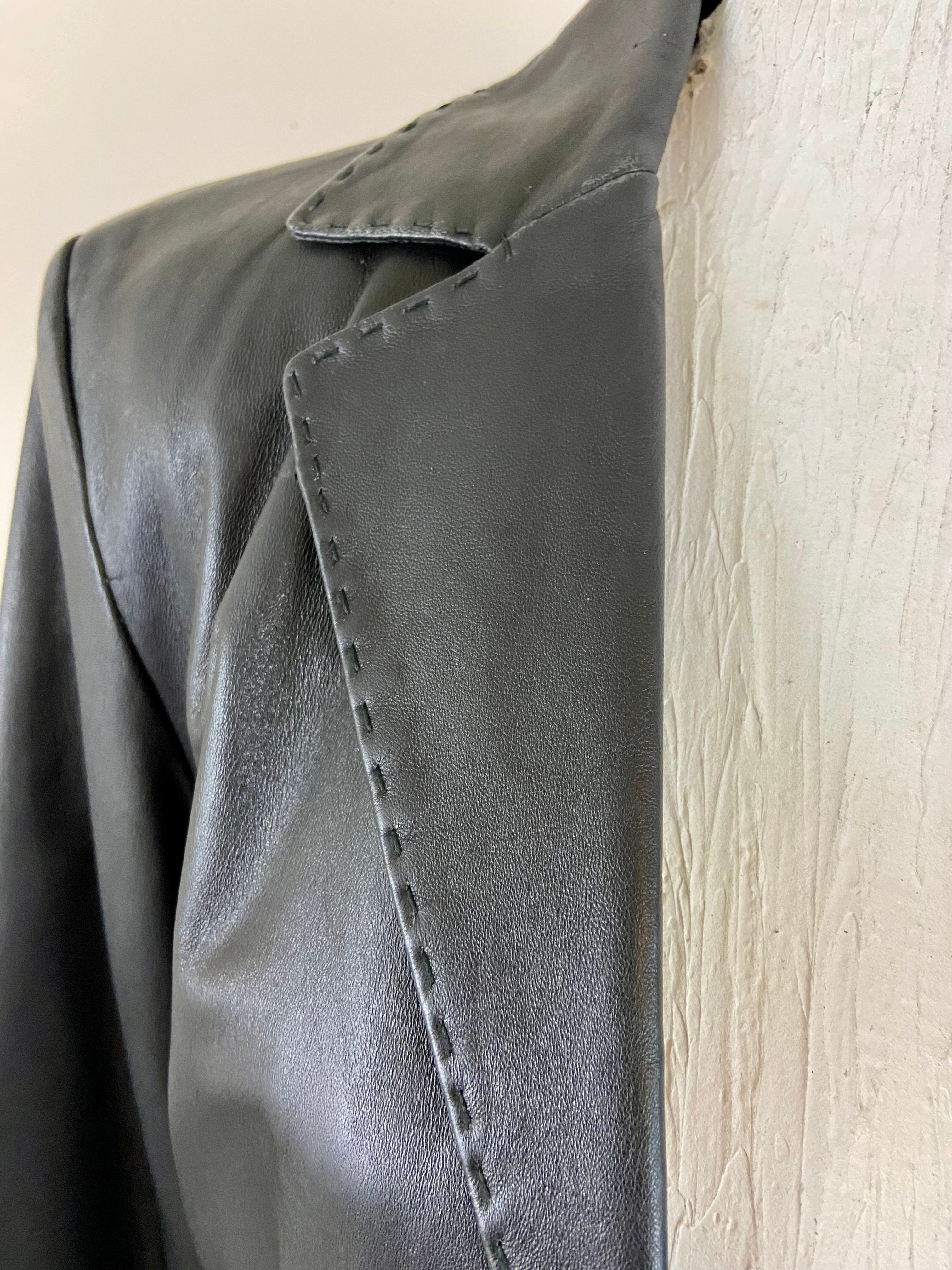 Black soft leather jacket
