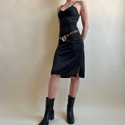 Vintage black midi slip (S/M)