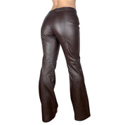 Vintage Chocolate Leather Flares (S)