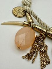 Gold Charm Rope Necklace