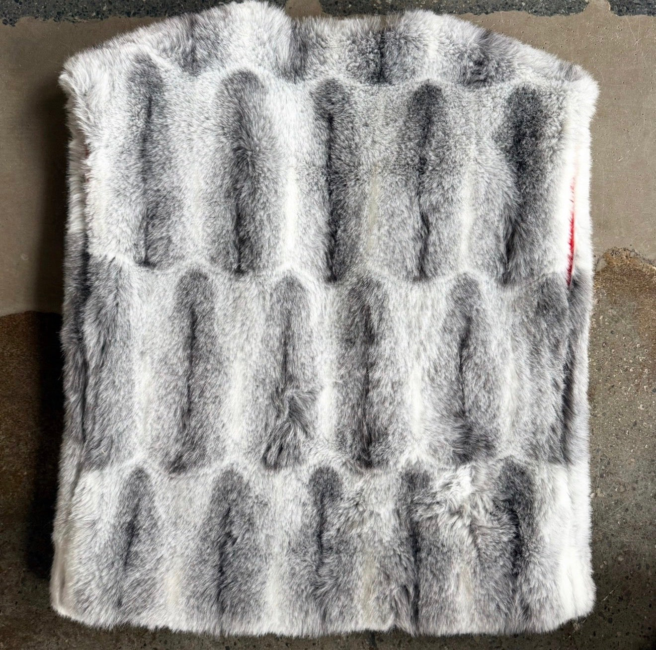 Faux Fur Vest + Matching Hat Set (M-L)