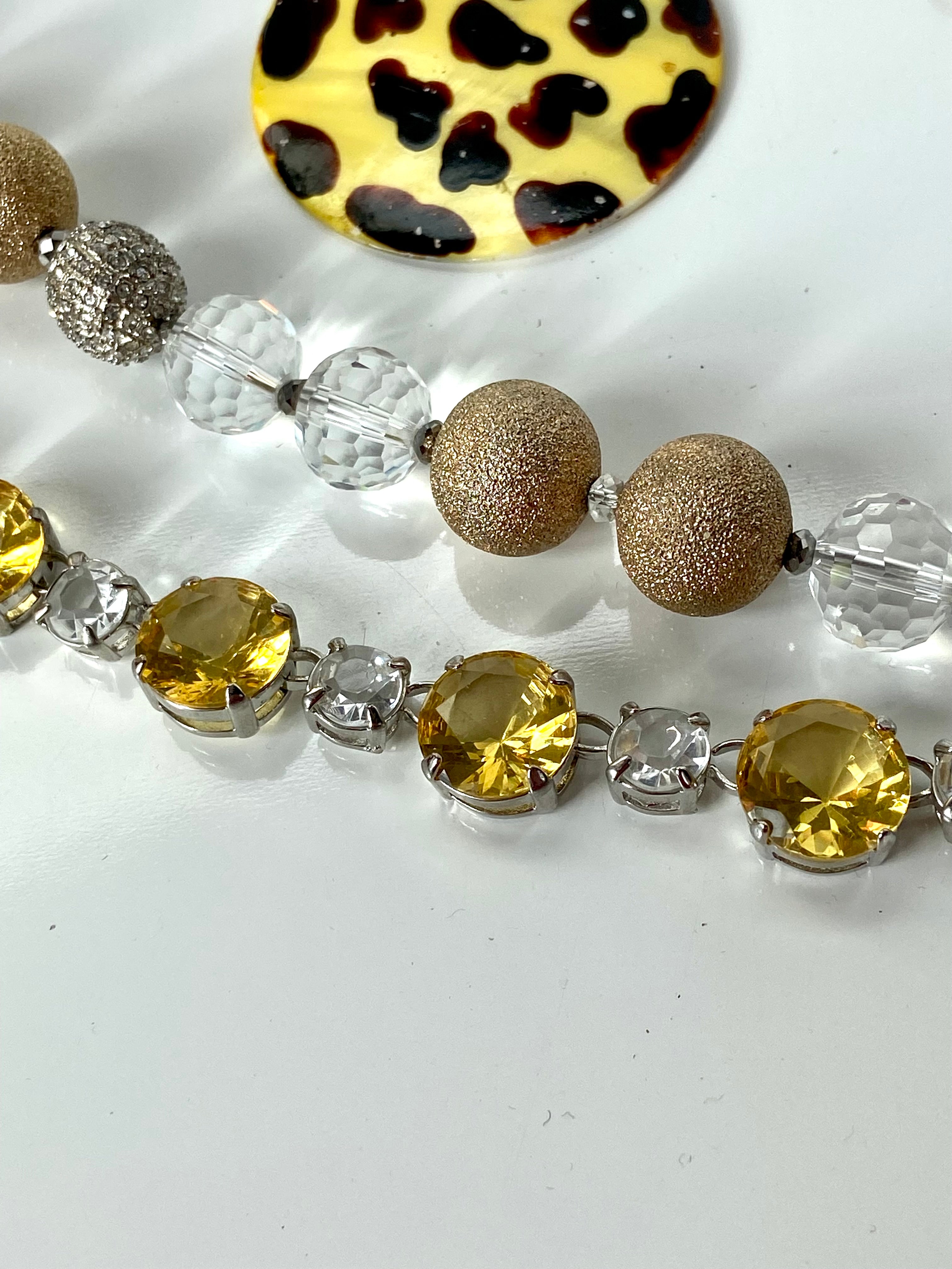 Beads & rhinestone belt