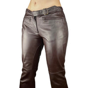 Vintage Chocolate Leather Flares (S)