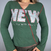 Vintage New London Embroidered Graphic Long Sleeve (S)