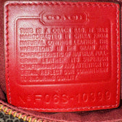 Coach Mahogany Leather Lacing Detail Satchel Bag