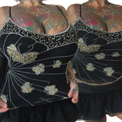 Y2K embellished micro mesh butterfly cami (S/M)