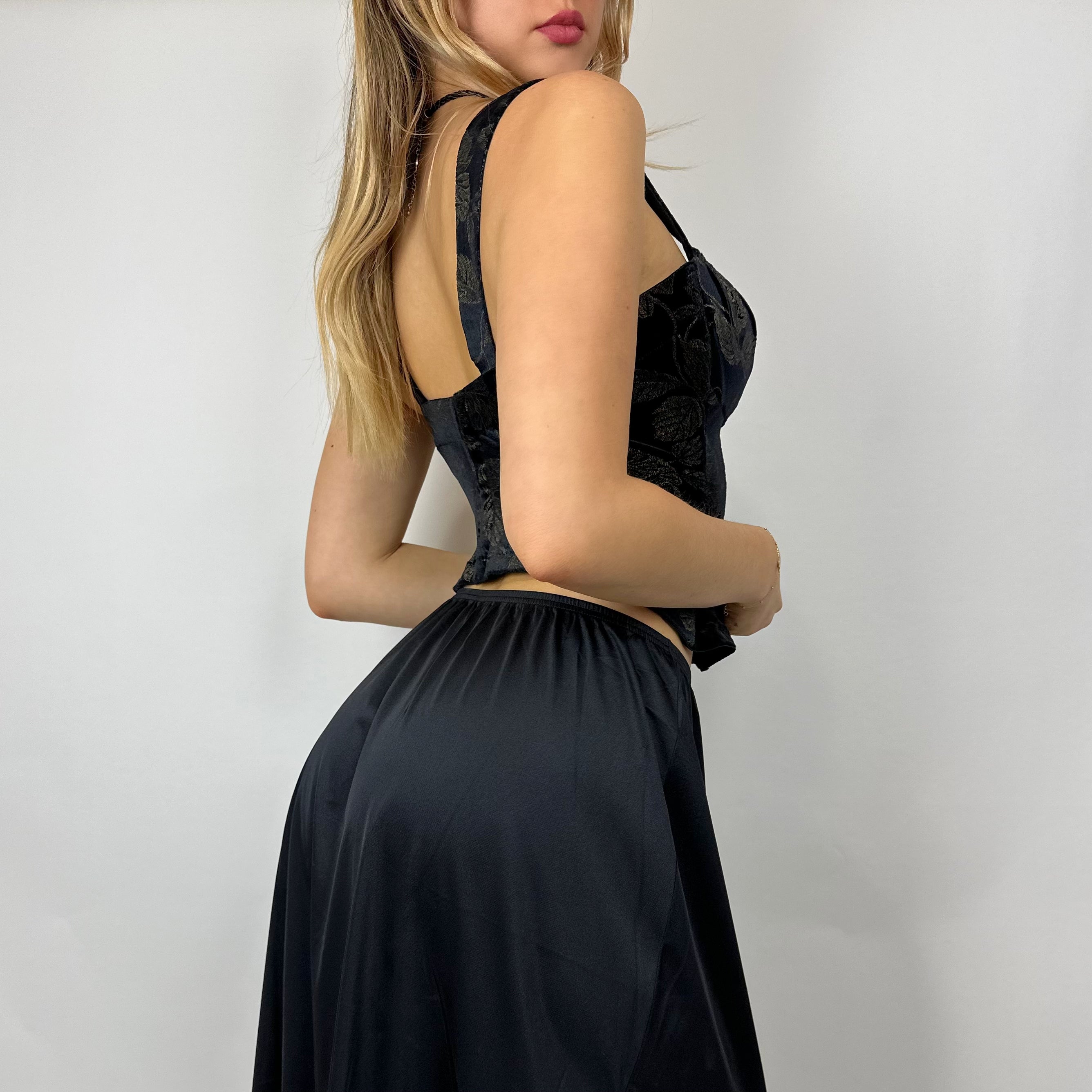 Vintage 90’s La Perla Deep Navy Velvet Bustier (S/M)