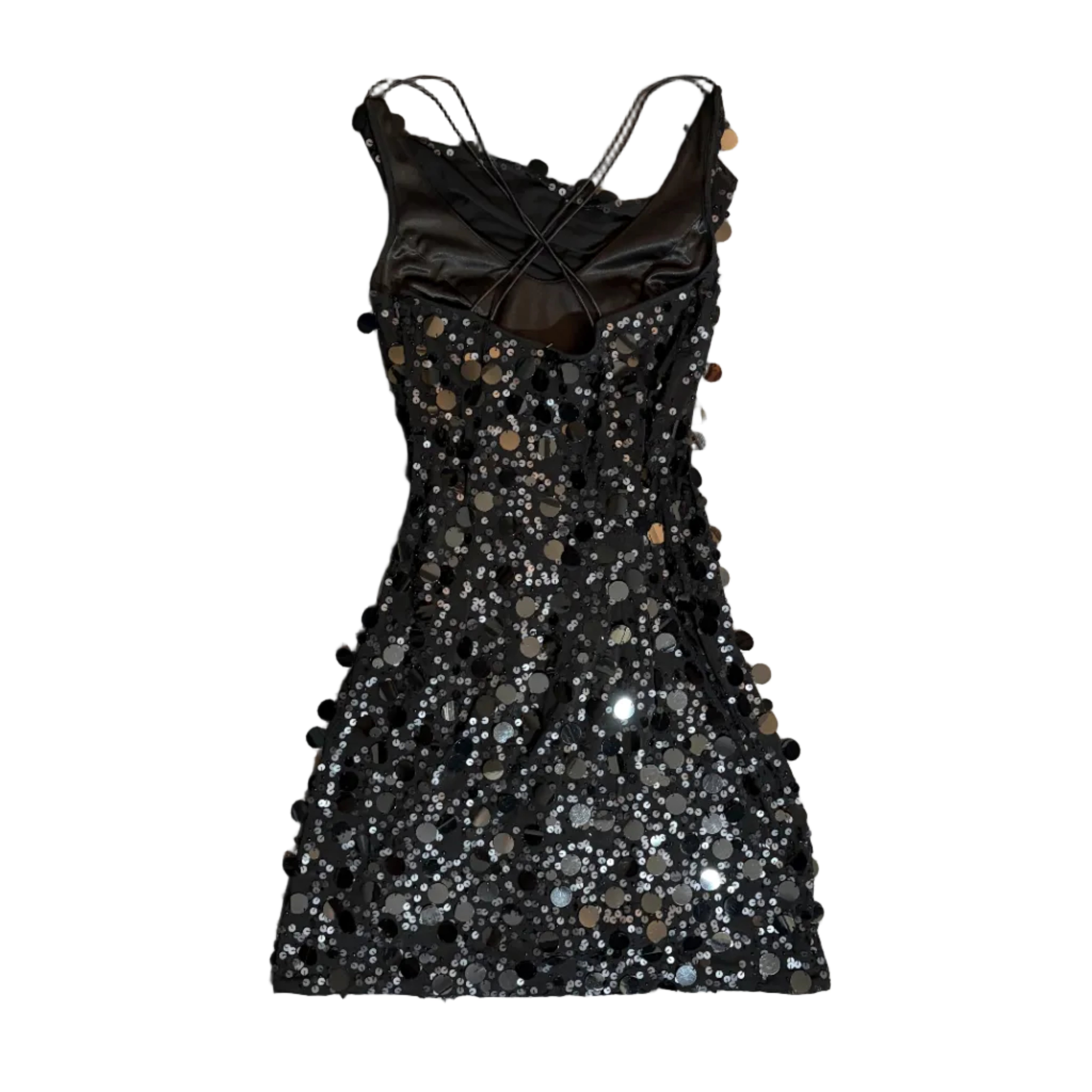 Sue Wong Strappy Sequin Mini Dress (XS)