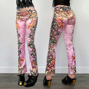 Satin Jacquard Printed Flares (XS)