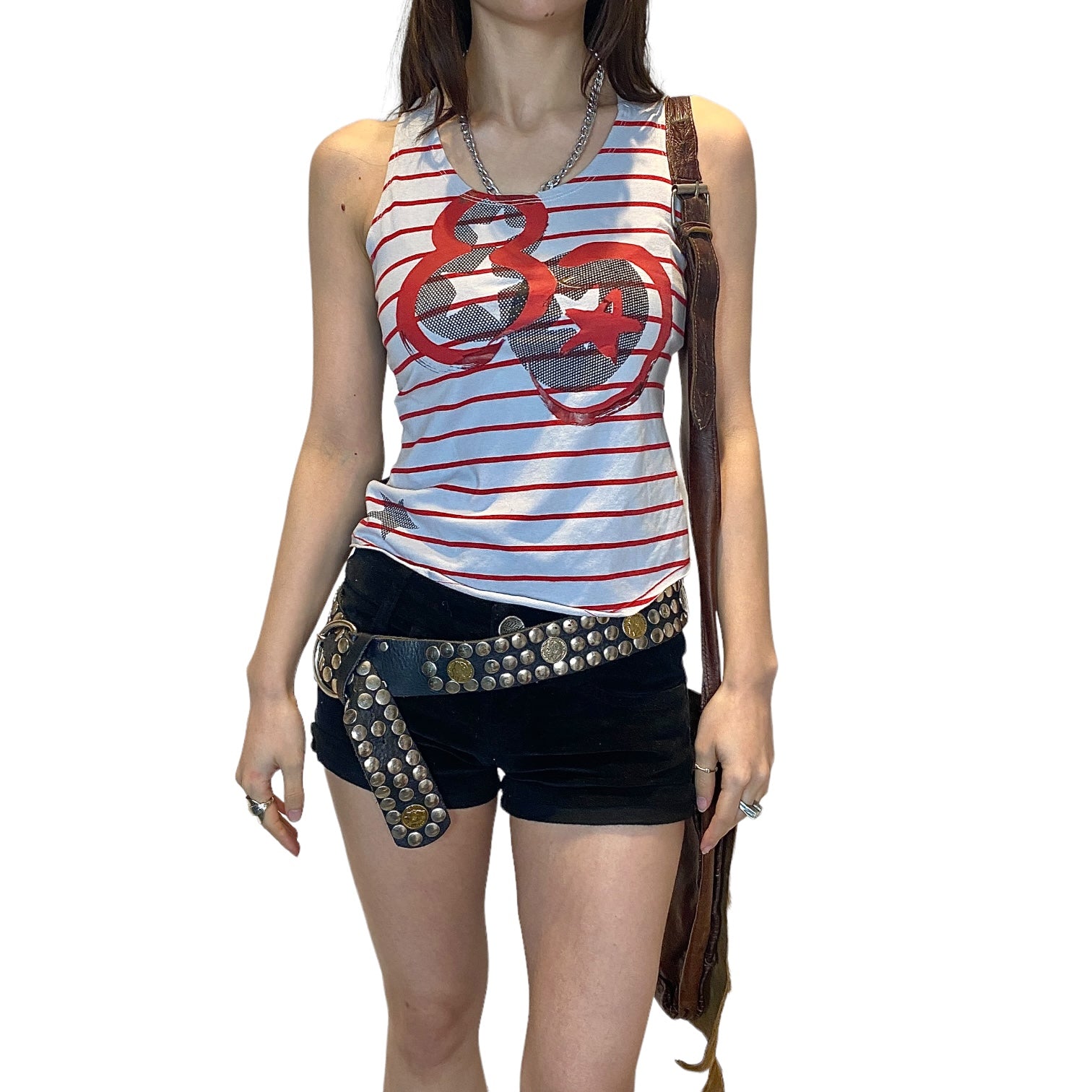 Deadstock Sporty Striped Vest Top (S)