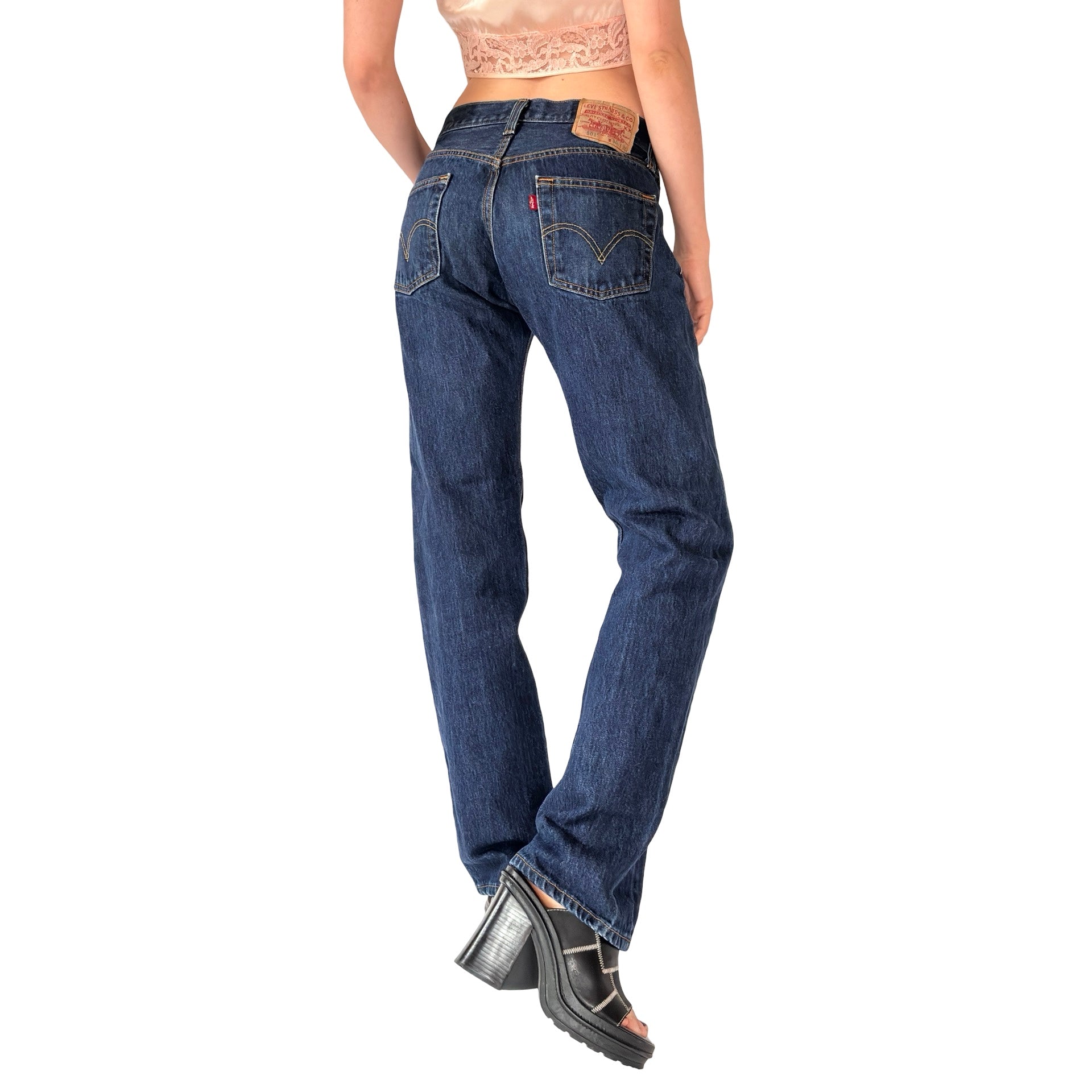 Levi’s Dark Wash 501s (S)