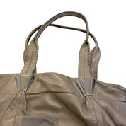 Vintage Leather Taupe Oversized Slouch Hand Bag