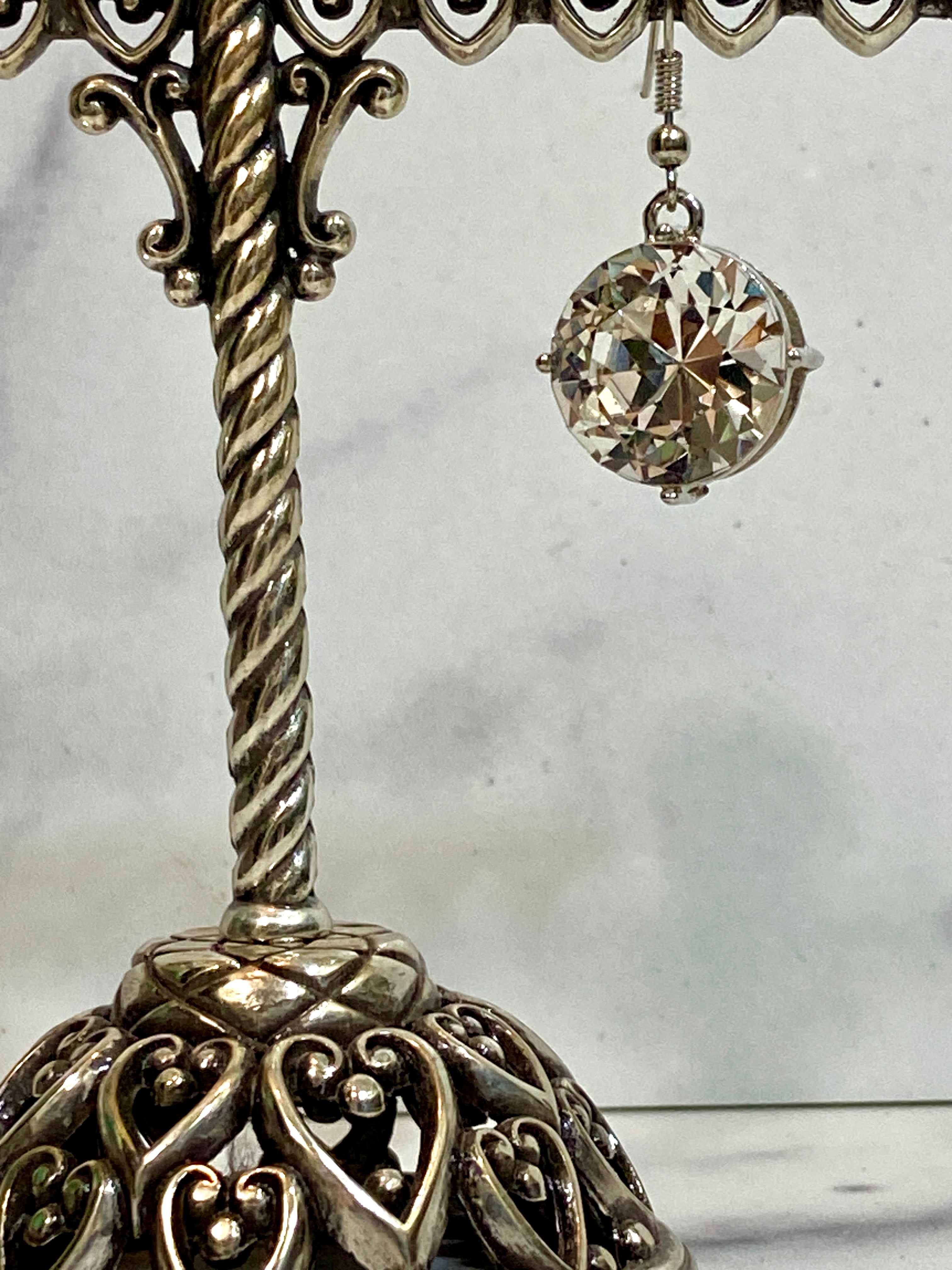 Big diamond earrings
