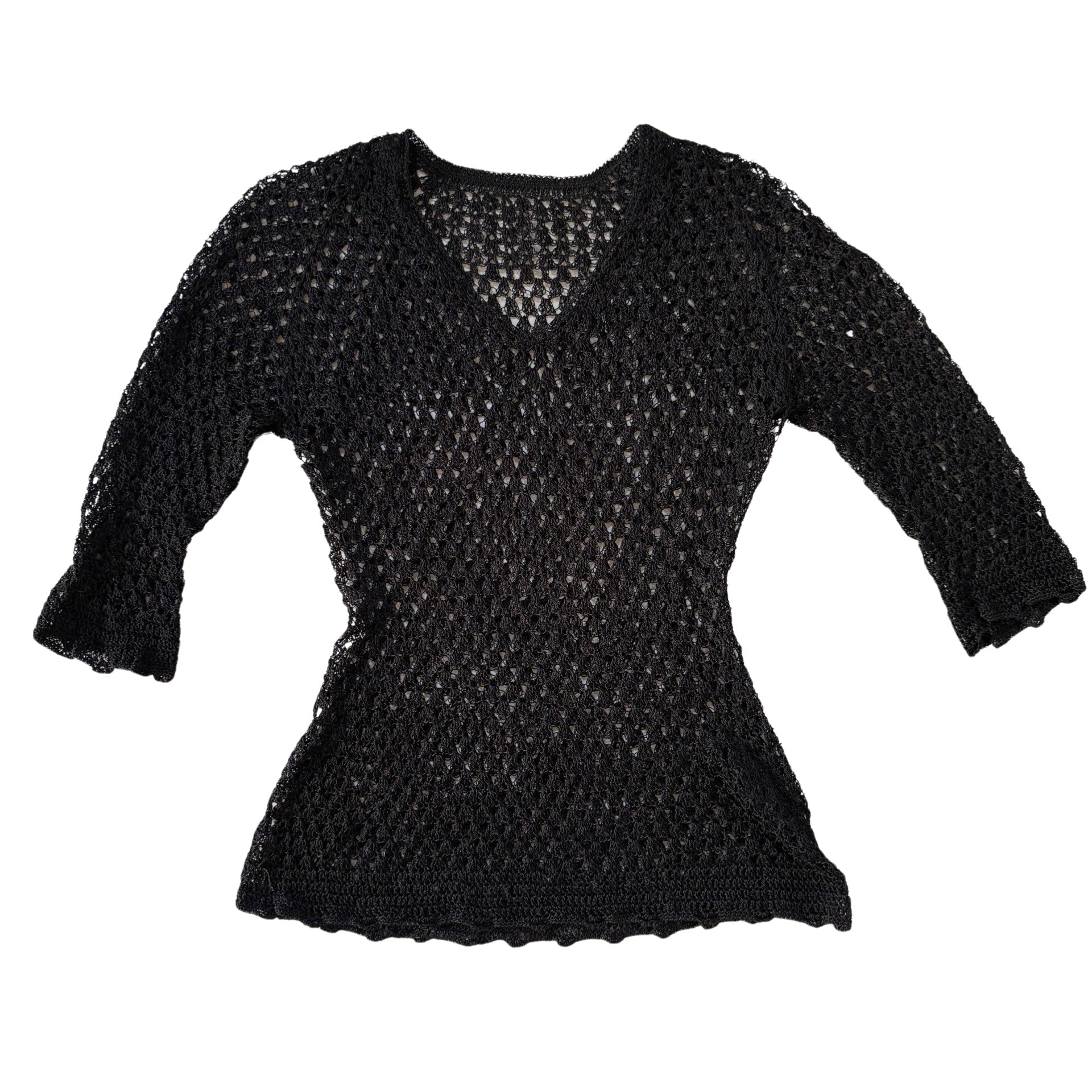 Noir Crochet Blouse (S)