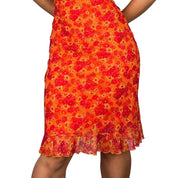 90s Citrus Floral Mesh Dress (M)