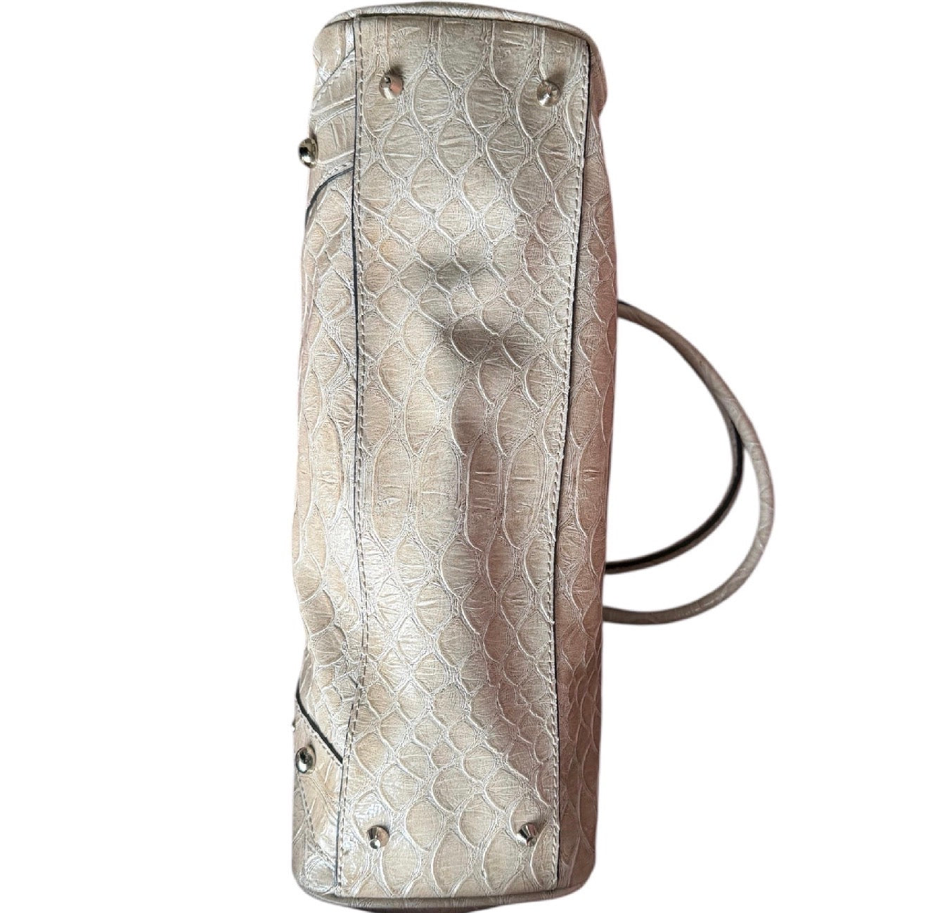 Guess Cream & Silver Crocodile Tote