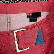Diesel Deadstock Belted Color Block Capris (S)