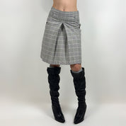 2000s Plaid Flared Midi Skirt (S)