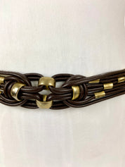 Leather stretch belt